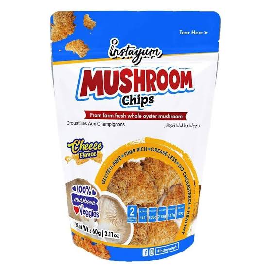 Instayum Vegan Mushroom Chips Cheese Flavor