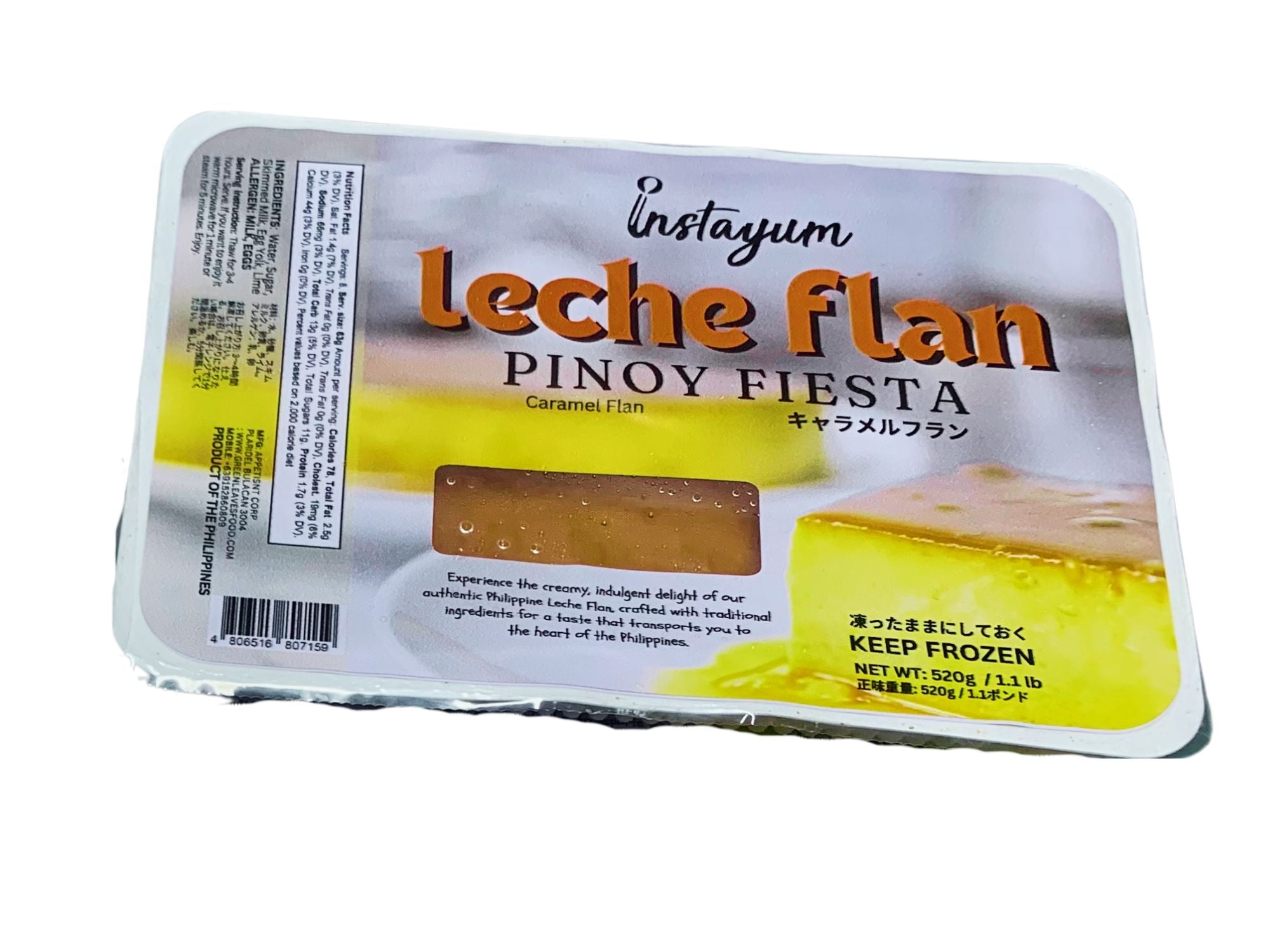 Instayum Frozen Leche Flan or Classic Filipino Style Crème Caramel